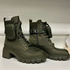 Steve Madden Boots in Hyped Olive. In original box completely NEW!